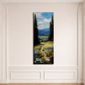 Wildflower Meadow Mountain View canvas wall art, unframed canvas